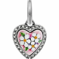 Brighton Blooming Heart Charm Silver-Multi Discount