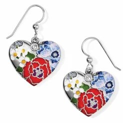 Brighton Blossom Hill Heart French Wire Earrings Silver-Multi Best