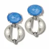 Brighton Blue Moon Bold Post Drop Earrings Silver-Blue Hot