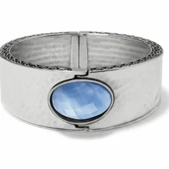 Brighton Blue Moon Hinged Bangle Silver-Blue Fashion