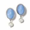 Brighton Blue Moon Leverback Earrings Silver-Blue Discount