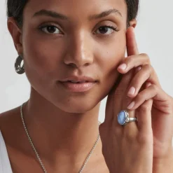 Brighton Blue Moon Ring Silver-Blue Fashion