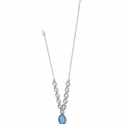 Brighton Blue Moon Short Necklace Silver-Blue Sale