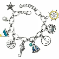 Brighton Blue Water Charm Bracelet Silver-Multi Hot
