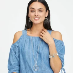 Brighton Blue Water Charm Bracelet Silver-Multi Hot