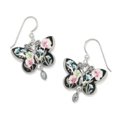 Brighton Botanique Butterfly French Wire Earrings Silver-Multi Sale