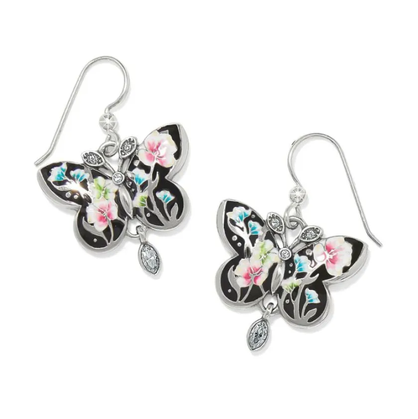 Brighton Botanique Butterfly French Wire Earrings Silver-Multi Sale