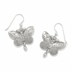 Brighton Botanique Butterfly French Wire Earrings Silver-Multi Sale