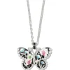 Brighton Botanique Butterfly Necklace Silver-Multi Clearance