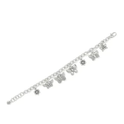 Brighton Botanique Garden Charm Bracelet Silver-Black Outlet