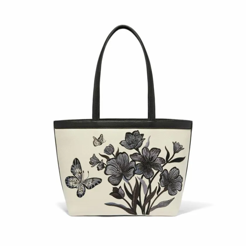 Brighton Botanique Rowen Tote Black-White Clearance
