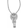 Brighton Badge Clip Necklace Silver Clearance