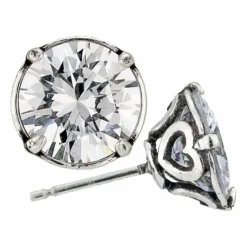 Brighton Brilliance 9MM Post Earrings Silver New