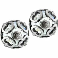 Brighton Brilliance 9MM Post Earrings Silver New
