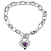 Brighton Buddha Alexandrite Heart Bracelet Silver-Purple Sale