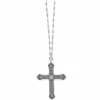 Brighton Byzantium Cross Necklace Silver Discount