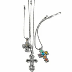 Brighton Calvary Cross Convertible Necklace Silver Discount