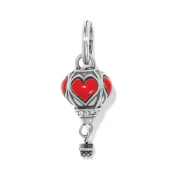 Brighton Carry Me With Love Charm Silver-Red Fashion