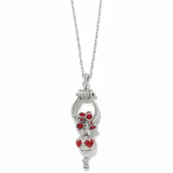 Brighton Carry Me With Love Charm Necklace Silver-Red Online