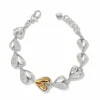 Brighton Cascade Heart Bracelet Silver-Gold Clearance
