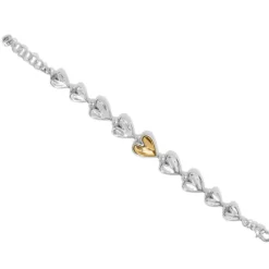 Brighton Cascade Heart Bracelet Silver-Gold Clearance