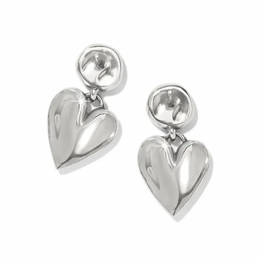 Brighton Cascade Heart Post Earrings Silver-Gold Sale