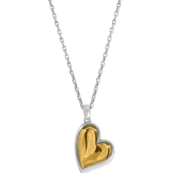 Brighton Cascade Heart Reversible Necklace Silver-Gold Outlet