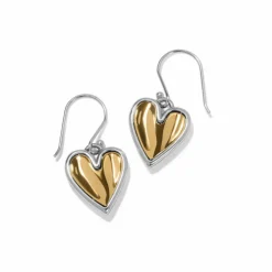 Brighton Cascade Heart Reversible French Wire Earrings Silver Fashion