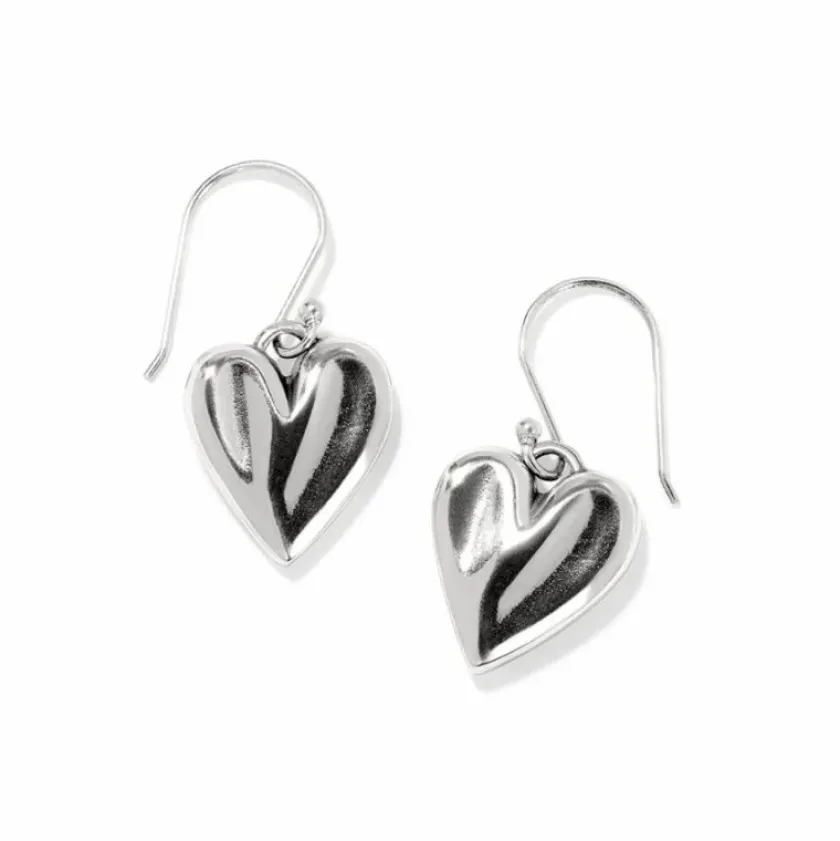 Brighton Cascade Heart Reversible French Wire Earrings Silver Fashion