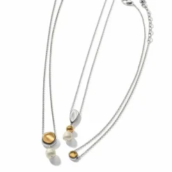 Brighton Cascade Round Pearl Necklace Silver-Pearl New