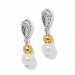 Brighton Cascade Unity Pearl Post Drop Earrings Silver-Pearl Sale
