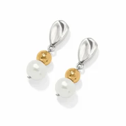 Brighton Cascade Unity Pearl Post Drop Earrings Silver-Pearl Sale