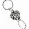 Brighton Charmer Heart Key Fob Silver New