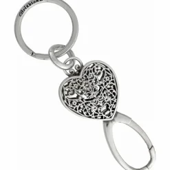 Brighton Charmer Heart Key Fob Silver New