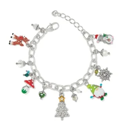 Brighton Christmas Forest Charm Bracelet Silver-Multi Clearance