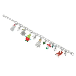 Brighton Christmas Forest Charm Bracelet Silver-Multi Clearance