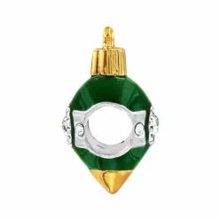 Brighton Christmas Ornament Bead Gold-Green Hot