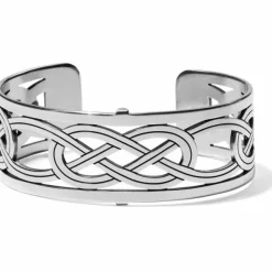 Brighton Christo Interlok Narrow Cuff Bracelet Silver Clearance