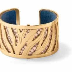 Brighton Christo Johannesburg Wide Cuff Bracelet Set Gold-GoldSnake Hot