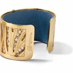 Brighton Christo Johannesburg Wide Cuff Bracelet Set Gold-GoldSnake Hot