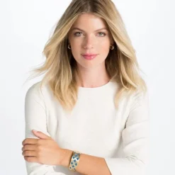 Brighton Christo London Narrow Cuff Bracelet Set Gold-BaliBlue Fashion