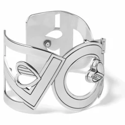 Brighton Christo Love Patch Wide Cuff Bracelet Silver Outlet