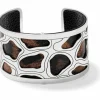 Brighton Christo Nairobi Wide Cuff Bracelet Set Silver-Leopard Sale