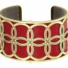 Brighton Christo NYC Wide Cuff Bracelet Set Gold-Lipstick Outlet
