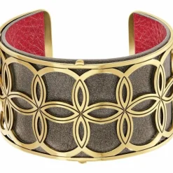 Brighton Christo NYC Wide Cuff Bracelet Set Gold-Lipstick Outlet