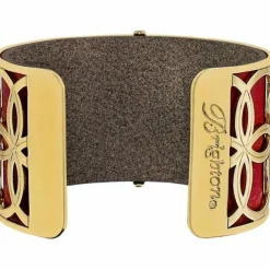 Brighton Christo NYC Wide Cuff Bracelet Set Gold-Lipstick Outlet