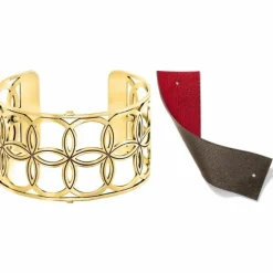 Brighton Christo NYC Wide Cuff Bracelet Set Gold-Lipstick Outlet