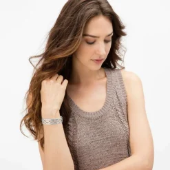 Brighton Christo Sydney Slim Cuff Bracelet Silver Fashion