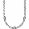 Brighton Cleo Heart Reversible Necklace Silver Hot
