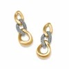 Brighton Cleo Pave Link Post Drop Earrings New